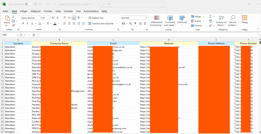 Propert Manager List United Kinfdom